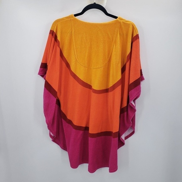 Marimekko Striped Terry Cloth Swim Cover Up Shawl Womens Small Medium Colorful - Picture 3 of 13